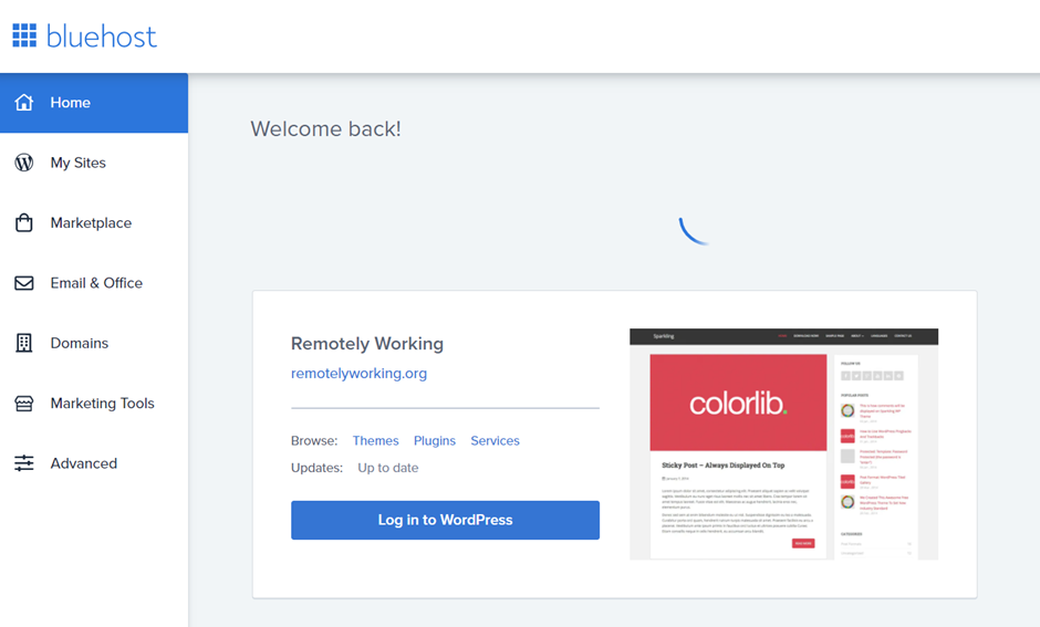 Bluehost Set-up 01 Bluehost Set-up 01